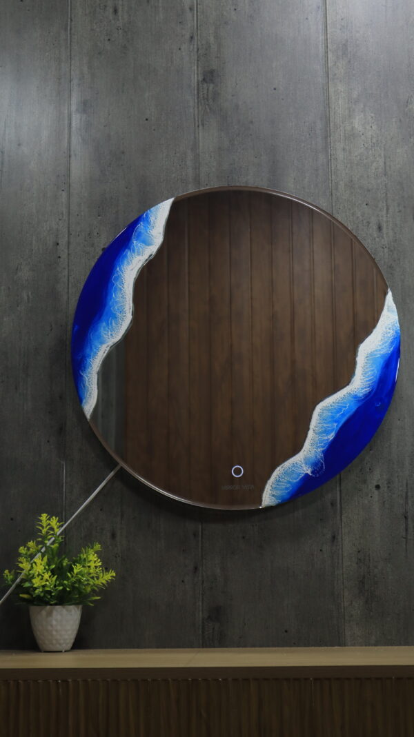 Beach Effect Resin Art Mirror – 24×24, - Image 4