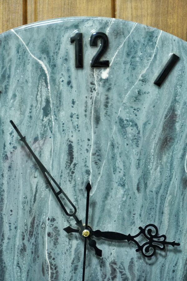 Marble Mist Resin Wall Clock - Image 3