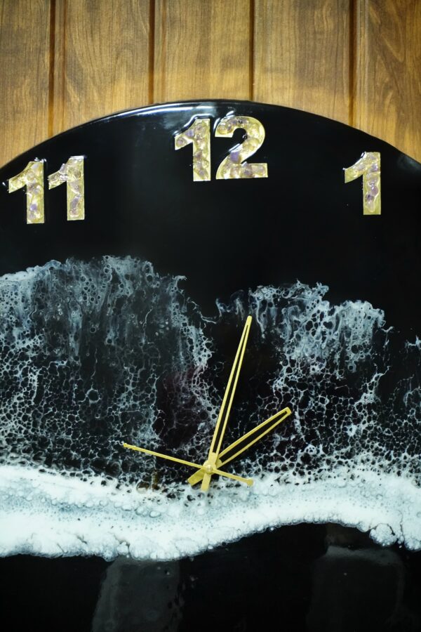 Midnight Wave Resin Wall Clock - Image 2