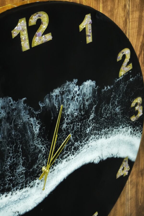 Midnight Wave Resin Wall Clock - Image 4